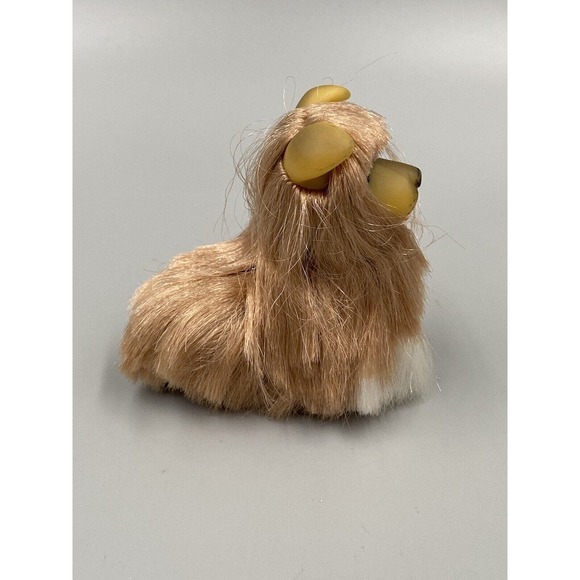 Vintage 1989 Cititoy Tan & White Long Haired Puppy Dog Figure 3” - Picture 2 of 6